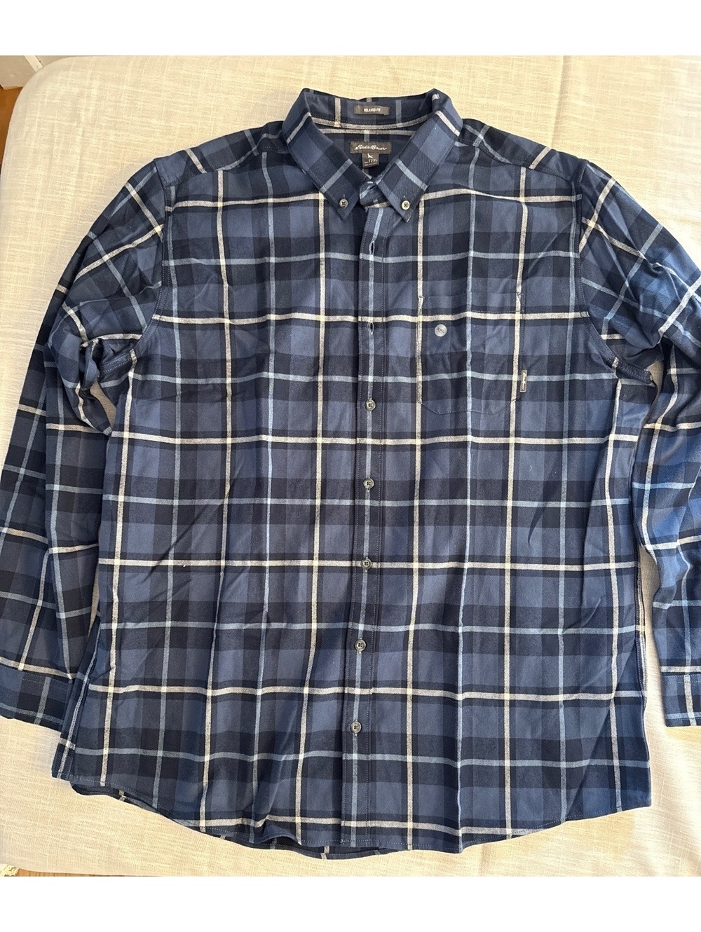 Eddie Bauer men’s flannel shirt size 2XLT TALL  NWT